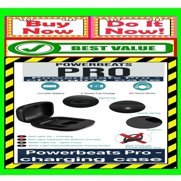 ✅🚨🆕🔴🌸S🌸A🌸L🌸E🌸⭐️🔴📢Apple POWERBEATS PRO Replacement CASE🟢💸BUY NOW❗💸🟢 - Picture 1 of 16